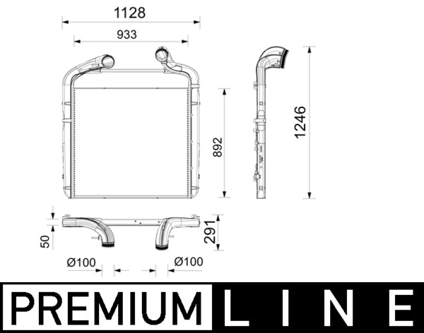 Intercooler, inlaatluchtkoeler Mahle Original CI 741 000P