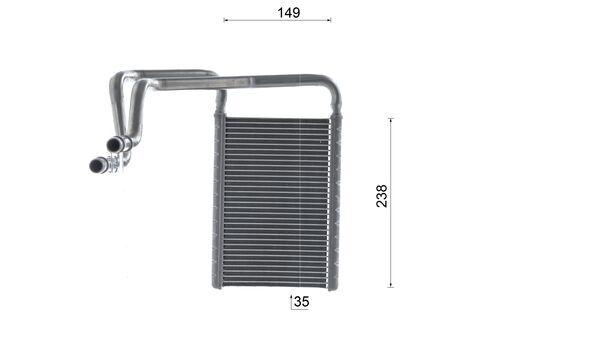 Mahle Original Kachelradiateur, interieurverwarming AH 319 000S