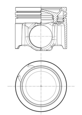 Zuiger Mahle Original 001 PI 00197 000