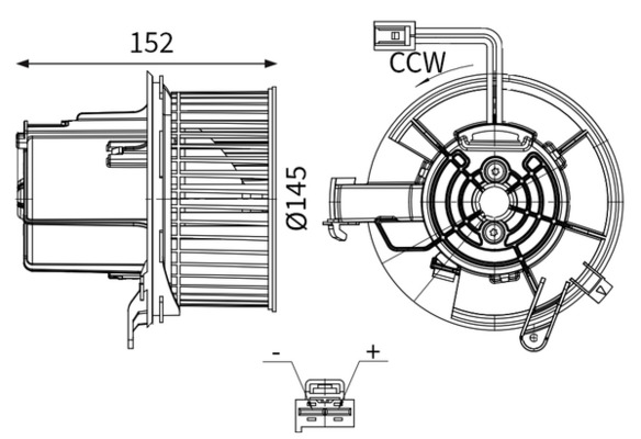 Interieurventilatie Mahle Original AB 147 000S