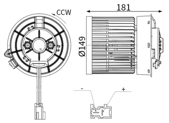 Interieurventilatie Mahle Original AB 424 000S