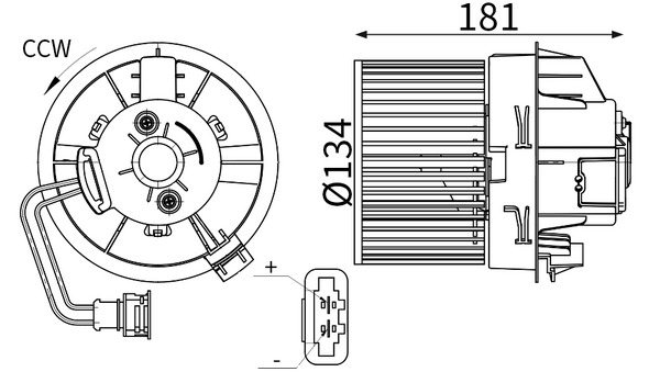 Interieurventilatie Mahle Original AB 428 000S