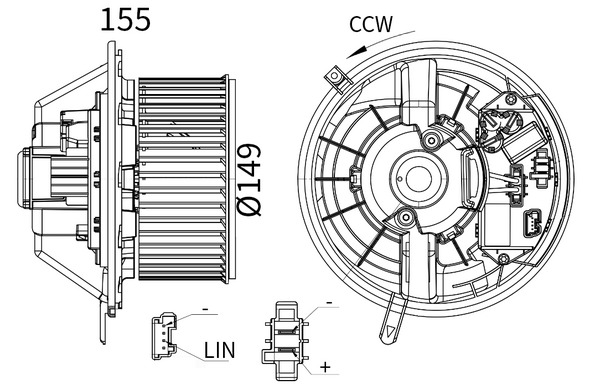 Interieurventilatie Mahle Original AB 433 000S