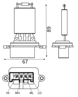 Weerstand, interieurventilator Mahle Original ABR 88 000S