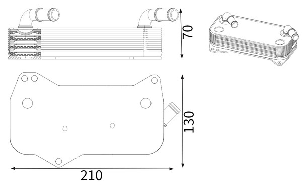 Oliekoeler, automatische transmissie Mahle Original CLC 388 000S