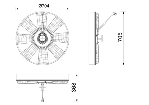 Koppeling, radiateurventilator Mahle Original CFF 705 000P