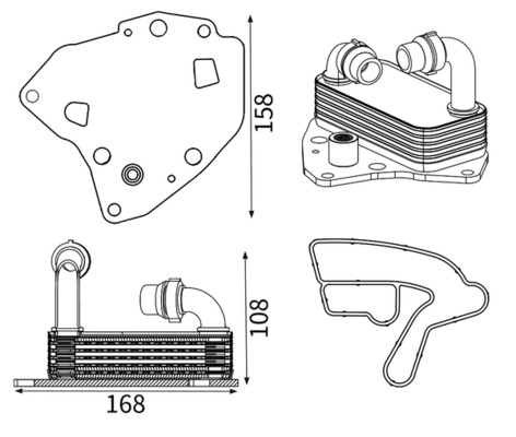 Oliekoeler, motorolie Mahle Original CLC 419 000S