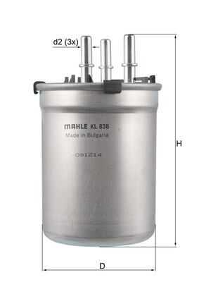 Brandstoffilter Mahle Original KL 838