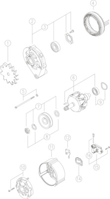 Mahle Original Alternator/Dynamo MG 123