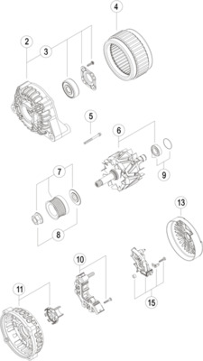 Alternator/Dynamo Mahle Original MG 162