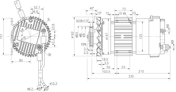 Mahle Original Elektromotor MM 340