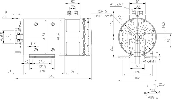 Mahle Original Elektromotor MM 198
