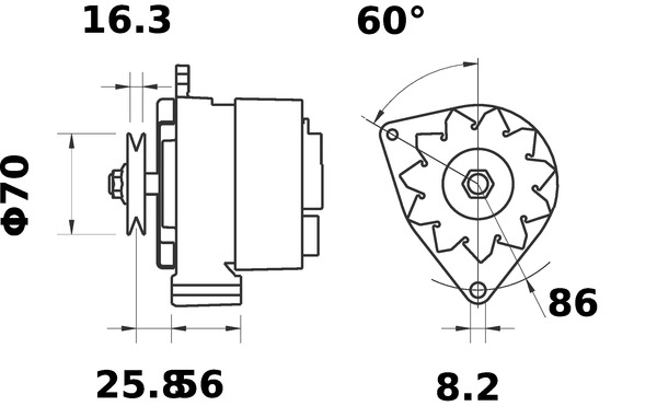 Mahle Original Alternator/Dynamo MG 620