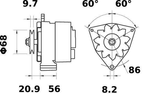 Mahle Original Alternator/Dynamo MG 604