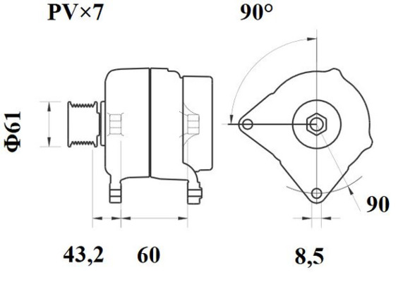 Mahle Original Alternator/Dynamo MG 558