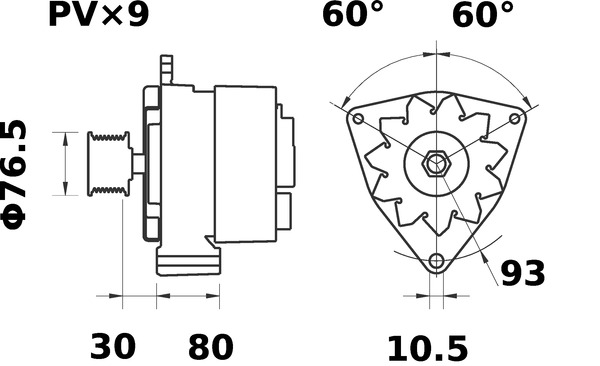 Mahle Original Alternator/Dynamo MG 503
