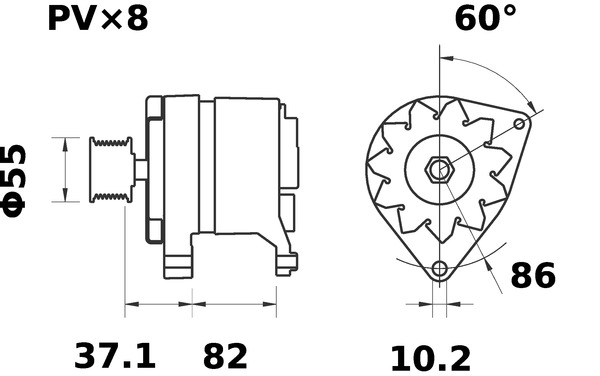Mahle Original Alternator/Dynamo MG 485
