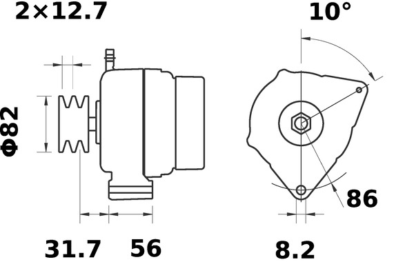 Alternator/Dynamo Mahle Original MG 349