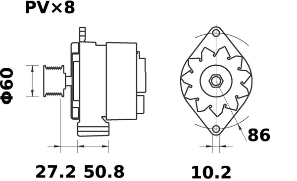 Mahle Original Alternator/Dynamo MG 322