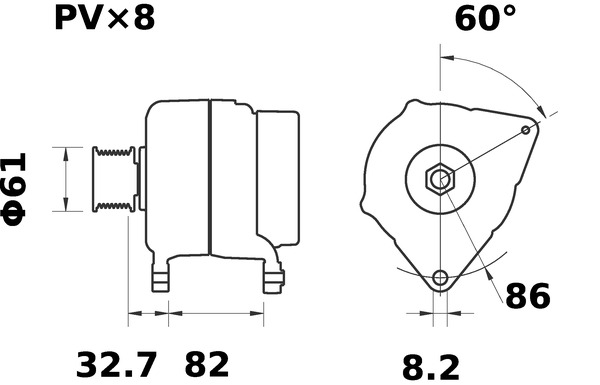 Mahle Original Alternator/Dynamo MG 286