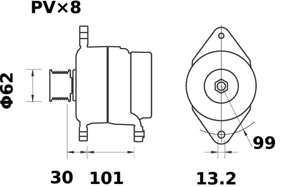 Mahle Original Alternator/Dynamo MG 267