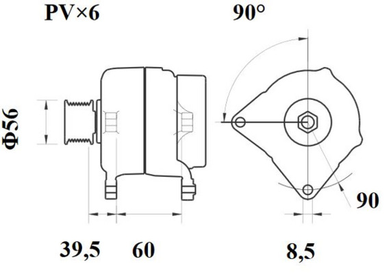 Mahle Original Alternator/Dynamo MG 255