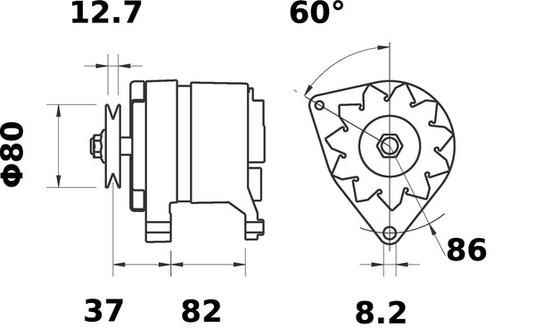 Mahle Original Alternator/Dynamo MG 176