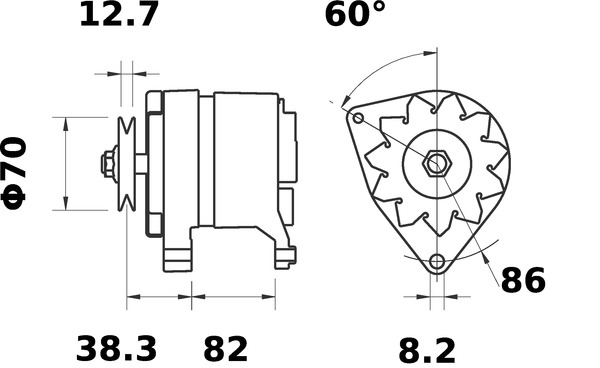Mahle Original Alternator/Dynamo MG 161