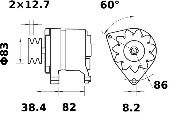 Mahle Original Alternator/Dynamo MG 133