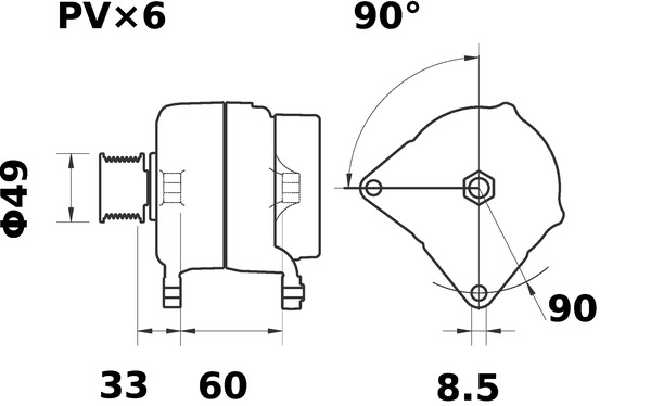 Mahle Original Alternator/Dynamo MG 90