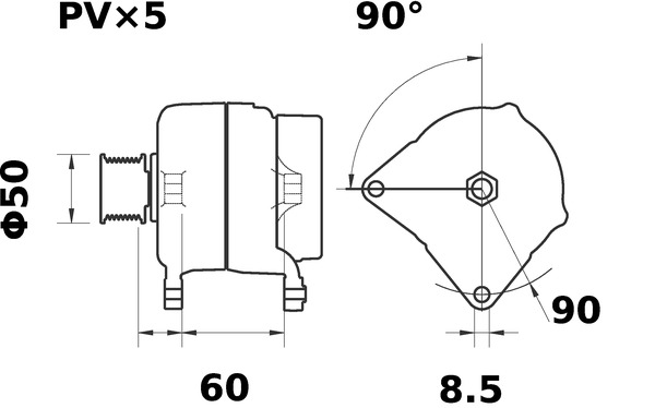 Mahle Original Alternator/Dynamo MG 79