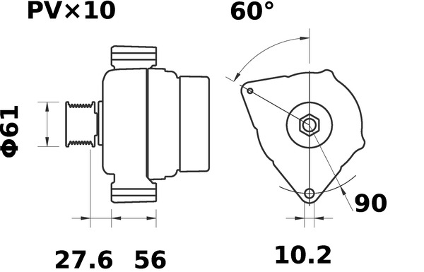 Mahle Original Alternator/Dynamo MG 35
