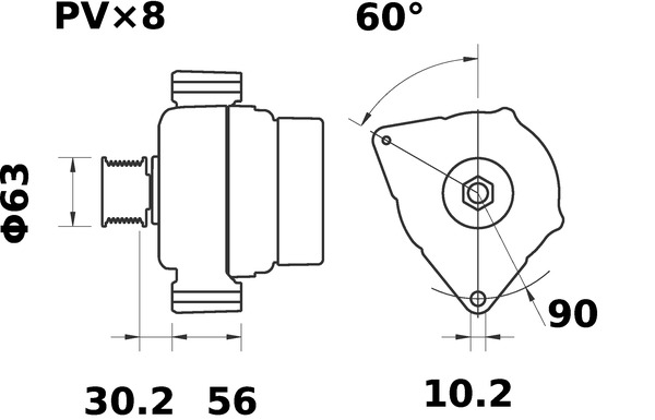 Mahle Original Alternator/Dynamo MG 36