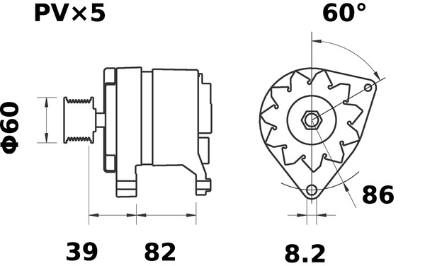 Mahle Original Alternator/Dynamo MG 662