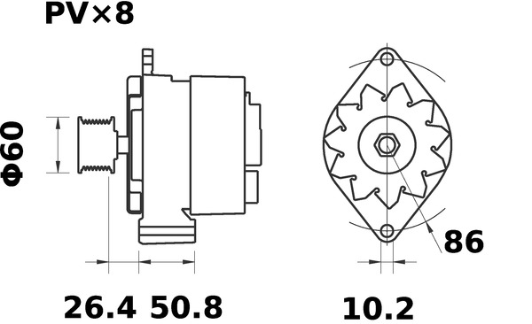 Mahle Original Alternator/Dynamo MG 736