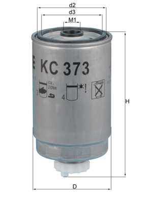 Brandstoffilter Mahle Original KC 373