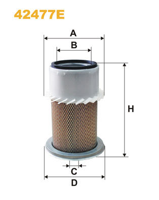 Luchtfilter Wix Filters 42477E