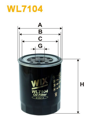 Oliefilter Wix Filters WL7104