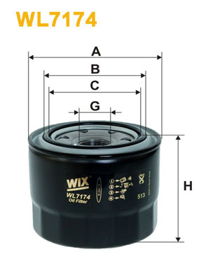 Oliefilter Wix Filters WL7174