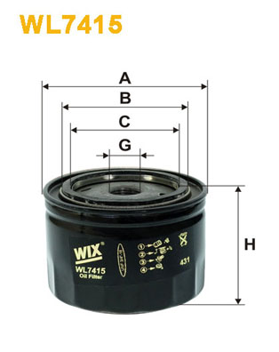 Oliefilter Wix Filters WL7415