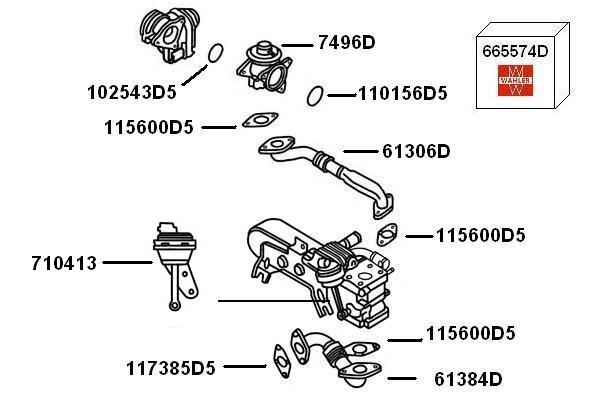 Borgwarner Onderdrukstuurklep, uitlaatgasrecirculatie 710413