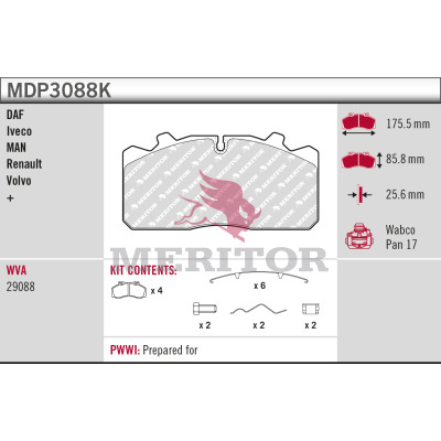 Remblokset Meritor MDP3088K