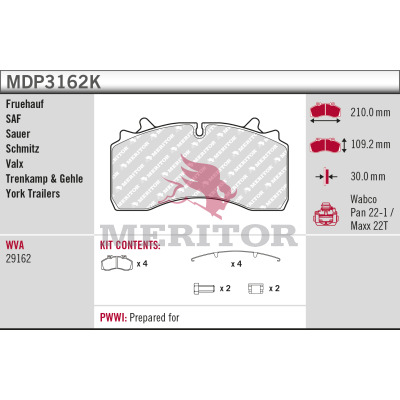 Remblokset Meritor MDP3162K