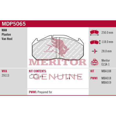 Remblokset Meritor MDP5065