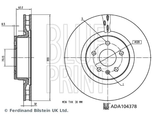 Blue Print Remschijven ADA104378