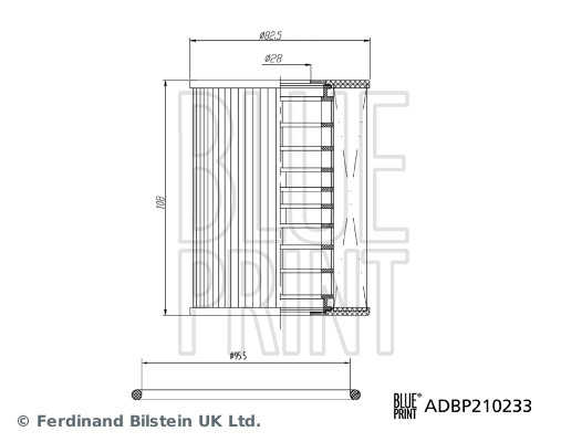 Oliefilter Blue Print ADBP210233