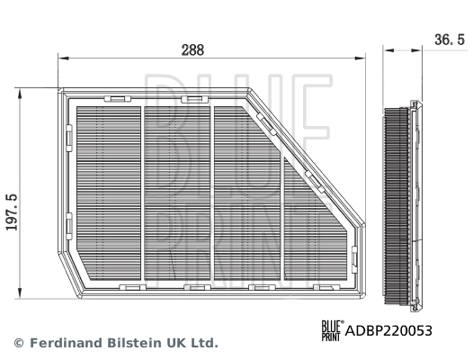 Blue Print Luchtfilter ADBP220053