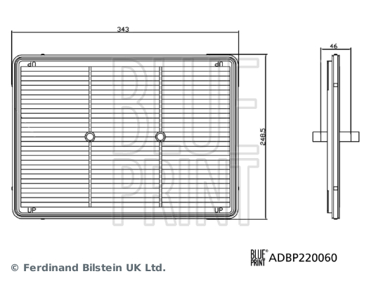 Blue Print Luchtfilter ADBP220060