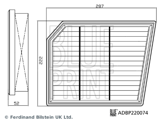 Blue Print Luchtfilter ADBP220074