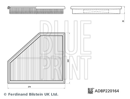 Blue Print Luchtfilter ADBP220164